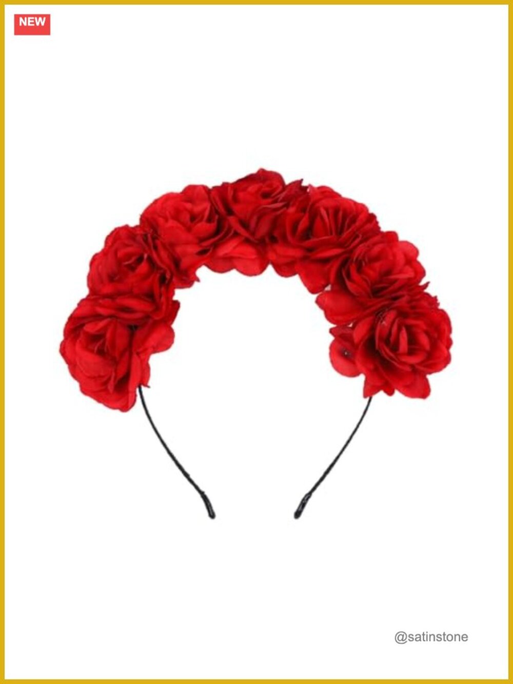 Floral Rose Headband Hair Accessory for Wedding Party Festival